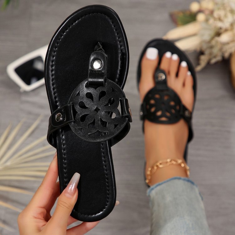 Leather Flat Sandals