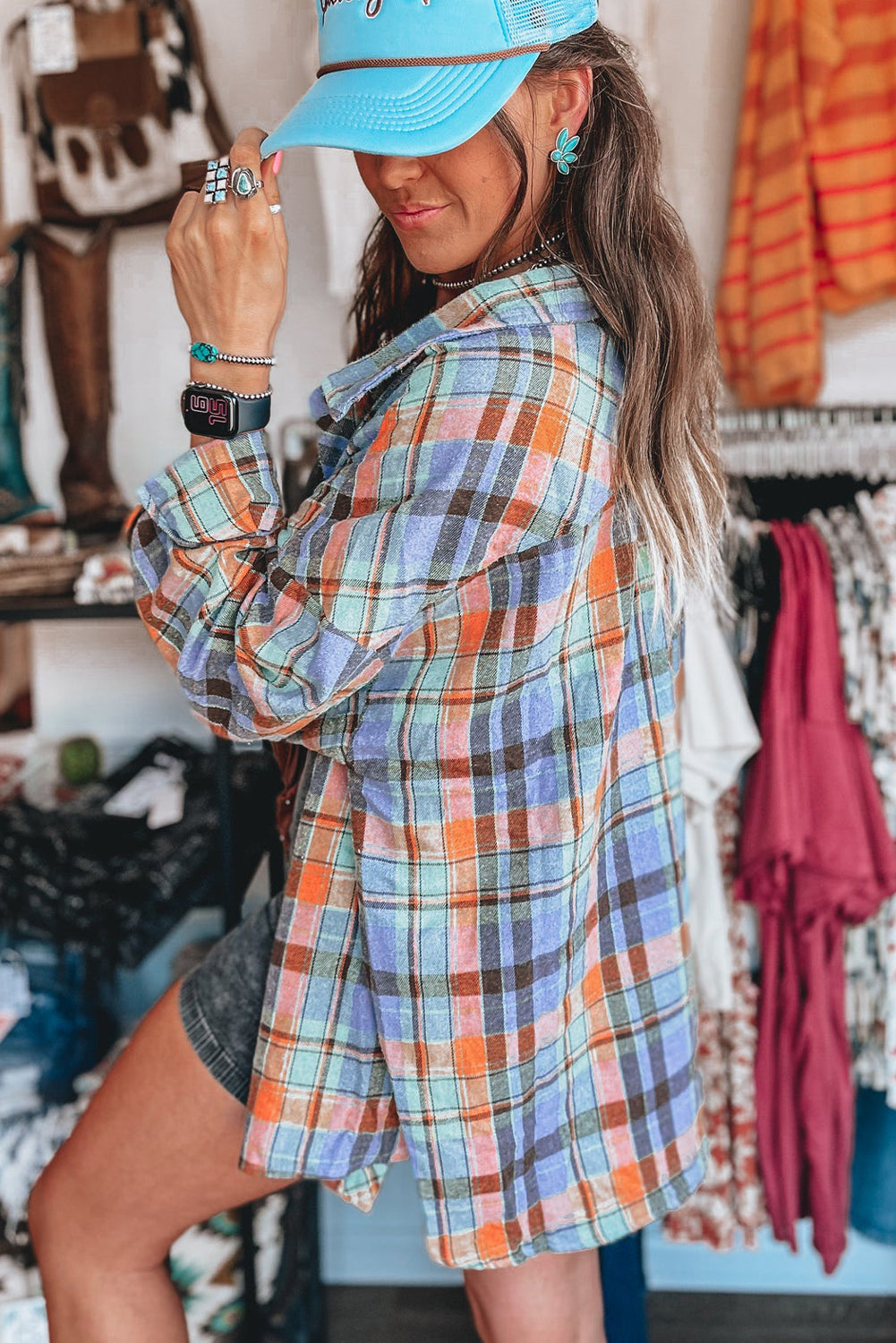 Plaid Print Loose Vintage Shirt