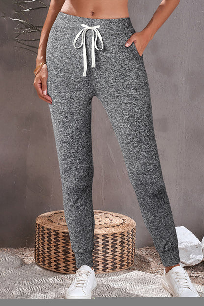 Drawstring Waist Pocketed Joggers