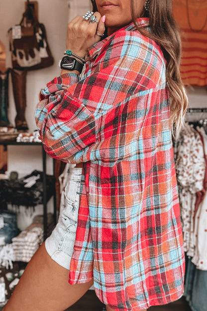 Plaid Print Loose Vintage Shirt