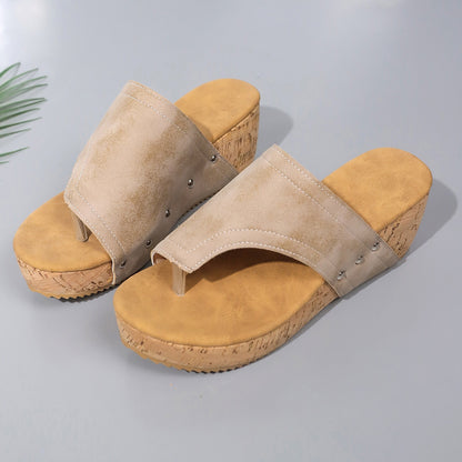 Leather Wedge Sandals