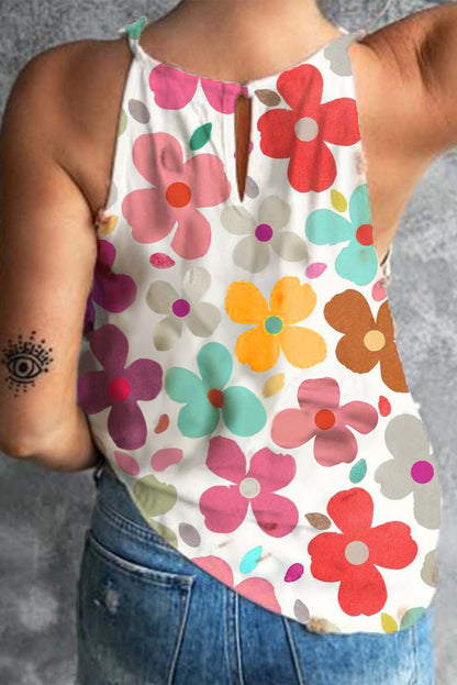 Cute Floral Print Tank