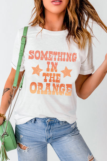 SOMETHING IN THE ORANGE Graphic Crew Neck T Shirt