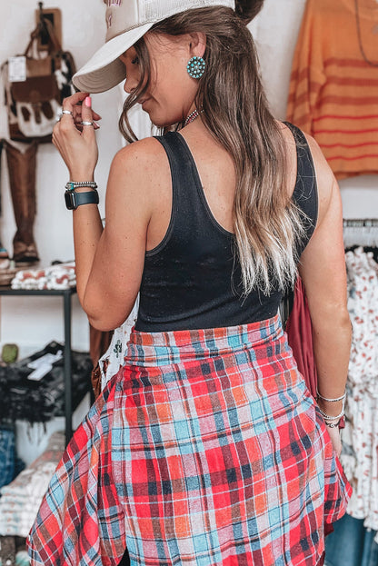 Plaid Print Loose Vintage Shirt