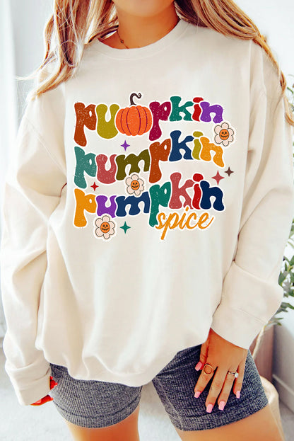 Cute Pumpkin Spice Graphic Sweatshirt