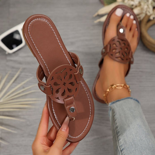 Leather Flat Sandals